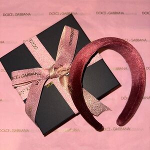 Dolce & Gabbana Beauty Rose Velvet Headband (free D&G fragrance charm ornament)